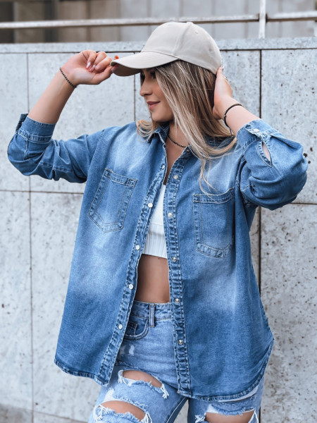Dámska riflová košeľa AMERICANA modrá (dy0348)