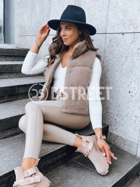 Dámska vesta a'la lamb BEEWARM camel (ty3800)
