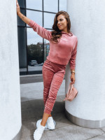 Dámsky ružový velúrový set SO COMFY (ay0886)