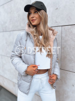 Dámska obojstranná páperová bunda VICTORIA SNUG šedá (ty3696)