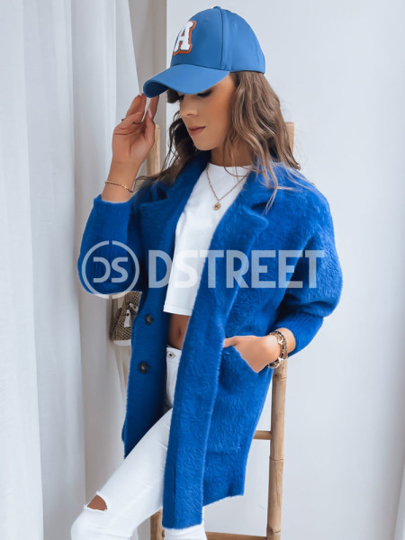Dámsky kabát z alpaky RITA II blue (ny0627)