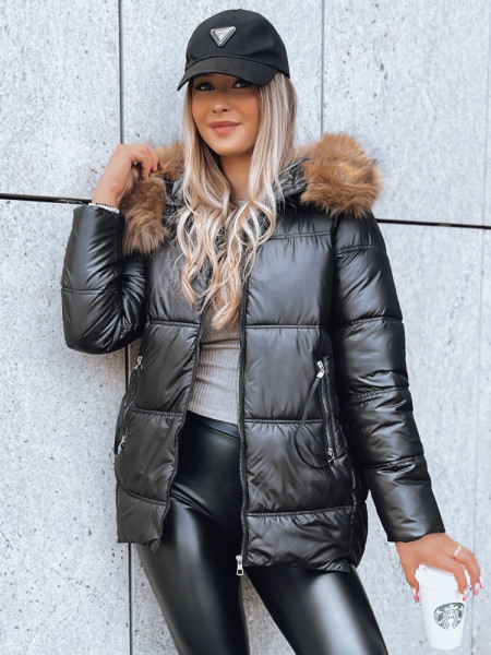 AMBER DAWN dámska prešívaná zimná bunda čierna (ty3810)