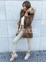 VIXEN dámska zimná bunda parka, kávová (ty3871)