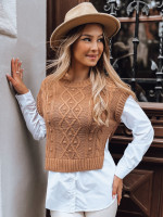 CELESTIA dámsky sveter camel (my2216)