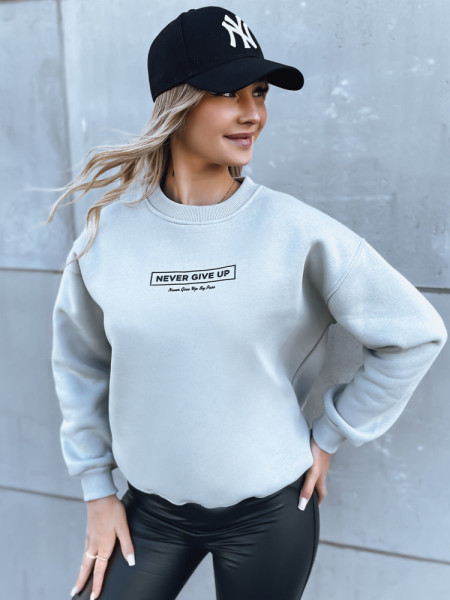 NEVER dámska oversize mikina šedá (by1230)