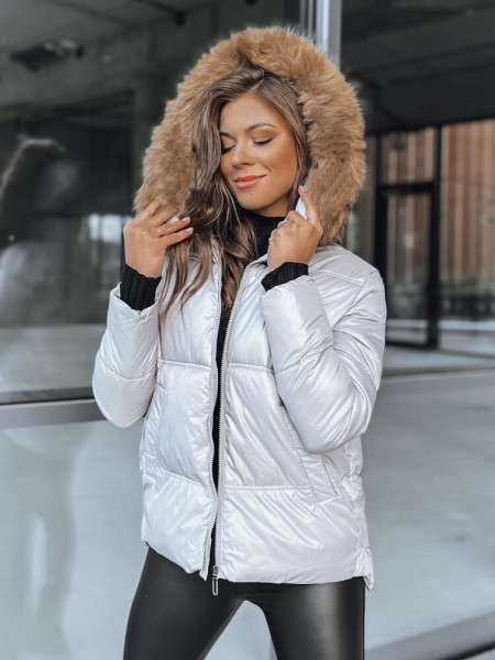 Dámska prešívaná zimná bunda SPARKLE šedá (ty3952)