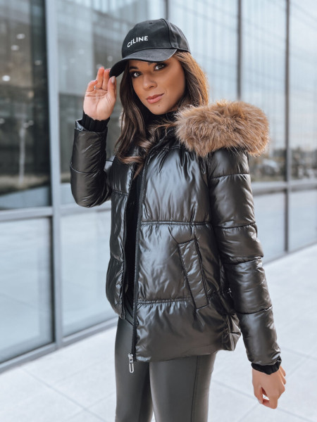 SPARKLE dámska prešívaná zimná bunda čierna (ty3953)