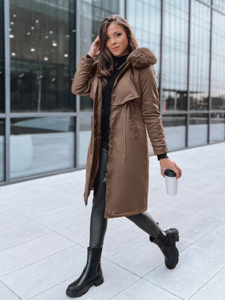Dámska parka LUSTER coffee zimná bunda (ty3956)