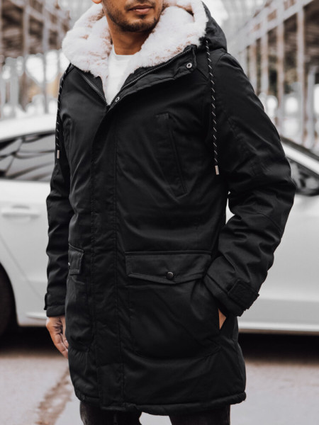 Pánska čierna zimná bunda (tx4588)