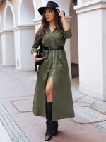 MORTISZ khaki midi šaty (ey2379)
