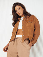 MOLI dámska oversize riflová bunda camel (ty4130)