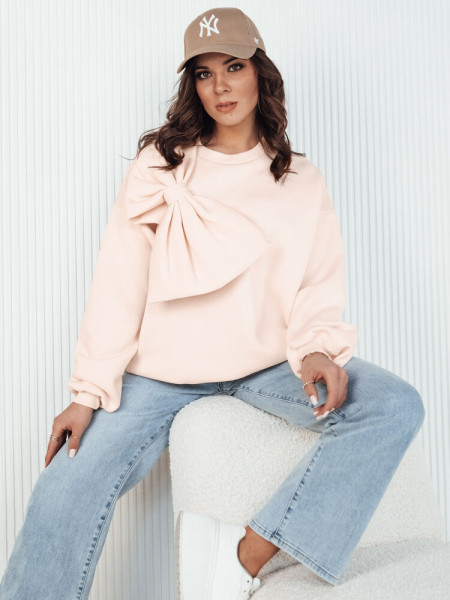 Dámska oversize mikina BOWLOOP peach (by1261)