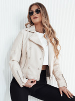 Kožená dámska bunda TRUCCO béžová (ty4179)