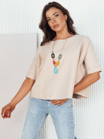 Dámska oversize blúzka BULS béžová (ry2505)