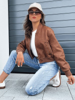 SANTOL dámska kožená bunda typu bomber, camel (ty4341)