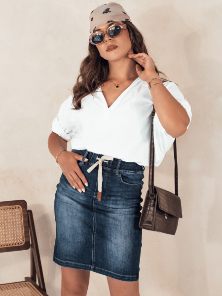 DENIMFIT modrá džínsová sukňa (cy0455)