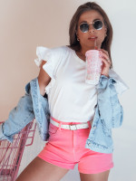 GLAMWEAR dámske riflové šortky ružové (sy0340)