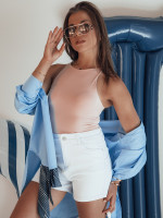 GLAMWEAR dámske riflové šortky biele (sy0341)