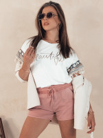 Svetloružové dámske šortky CITYCHIC (sy0348)