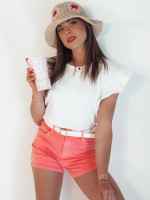 GLAMWEAR dámske riflové šortky ružové (sy0356)