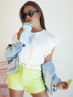 GLAMWEAR dámske riflové šortky žlté (sy0361)