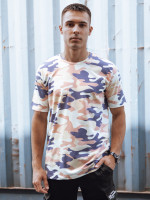 Pánske béžové camouflage tričko (rx5589)