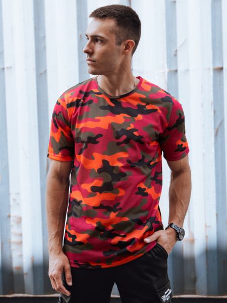 Pánske oranžové camo tričko (rx5592)