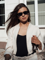 MADDIE dámska bomber bunda svetlo béžová (ry2655)