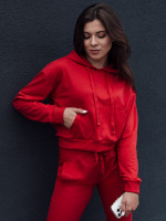 TRENDHOOD dámska mikina s kapucňou červená (by1312)