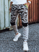 Pánske camo tepláky šedé (ux4428)