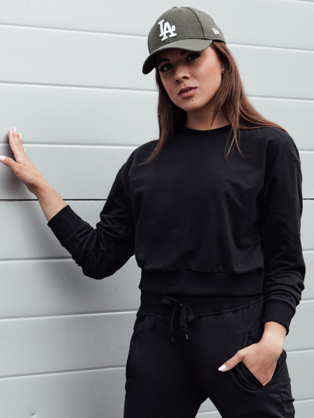 Klasická dámska mikina CASUALVIBE black (by1298)