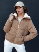 Dámska zimná bunda TRENDYGLAM, tmavo béžová (ty4359)