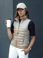 Dámska prešívaná vesta STYLISHZ so stojačikom camel (ty4439)