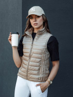 Dámska prešívaná vesta so stojačikom STYLISHZ ružová (ty4449)