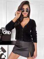 LILY dámsky sveter cardigan black (my2035)
