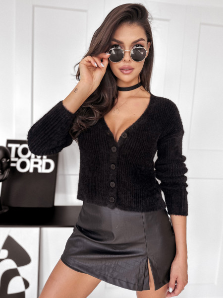LILY dámsky sveter cardigan black (my2035)