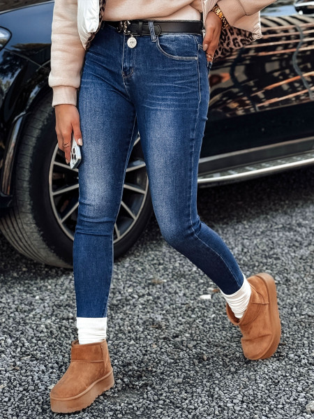 JEANLIFE dámske úzke džínsy modré (uy2195)