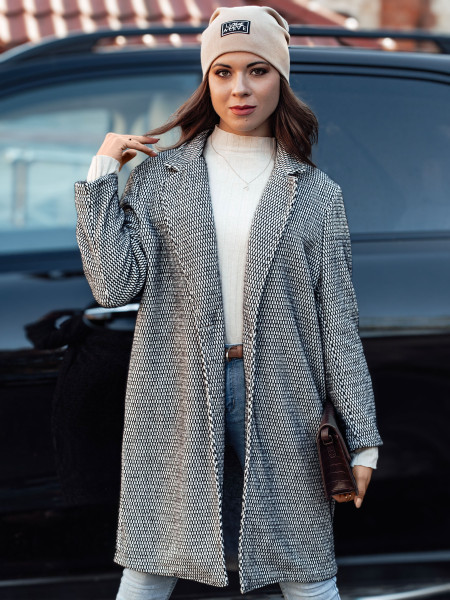TEDDSTYLE dámsky oversize kabát čierny (ny0725)