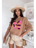 HARPER camel oversize dámsky sveter (my1983)