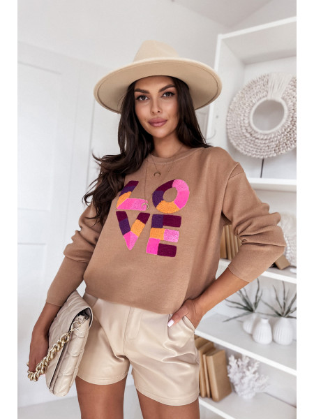 HARPER camel oversize dámsky sveter (my1983)
