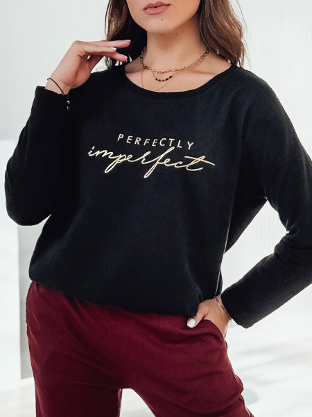 VIVILINES oversized dámska blúzka s potlačou, čierna (ry2692)