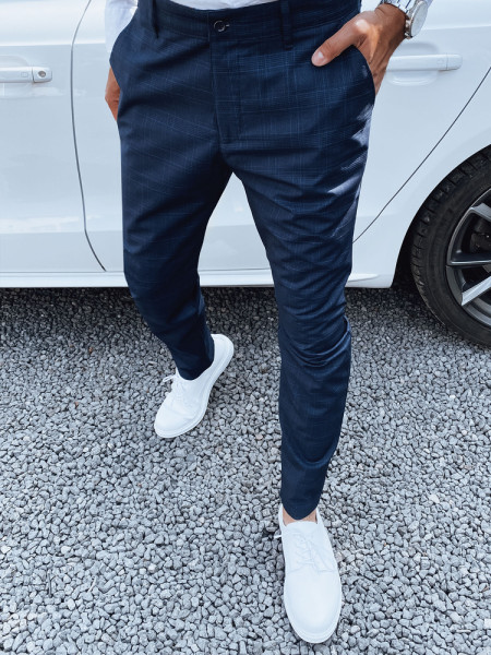 Pánske tmavomodré chino nohavice (ux4393)
