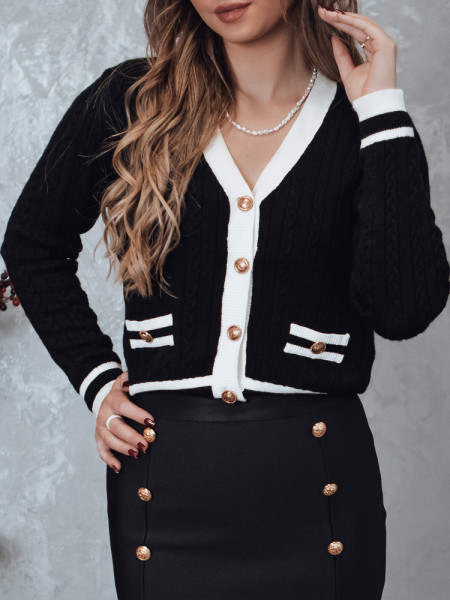 FUZZY dámsky sveter cardigan black (my2367)