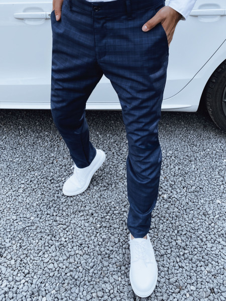 Pánske tmavomodré chino nohavice (ux4402)