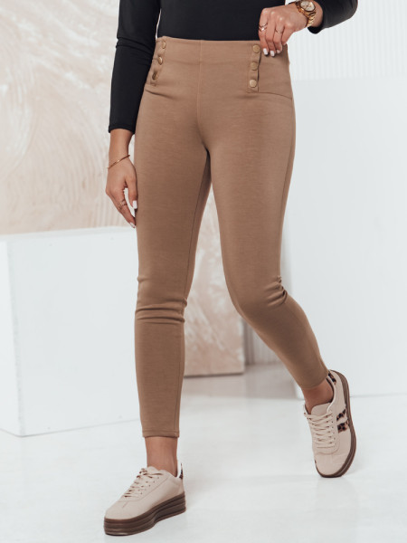 Dámske nohavice MODSTORY, camel (uy2180)
