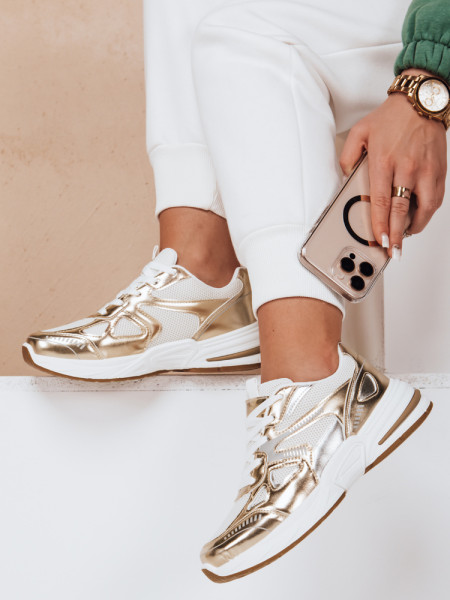 Dámske tenisky s plochou podrážkou ROYALFIT gold (zy0618)