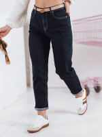 Dámske rifle mom fit STRAIGHTY  tmavo tmavomodré (uy2390)