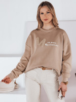 Dámska mikina one size oversize AVENUE coffee (by1355)