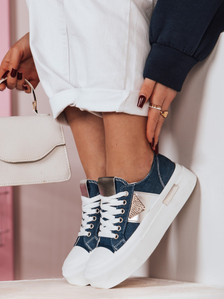 Dámske tenisky TRENDIS na platforme, denim (zy0678)