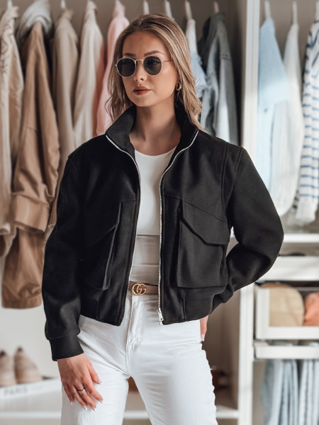 Dámska prechodná oversize bomber bunda LUMINA čierna (ty4791)